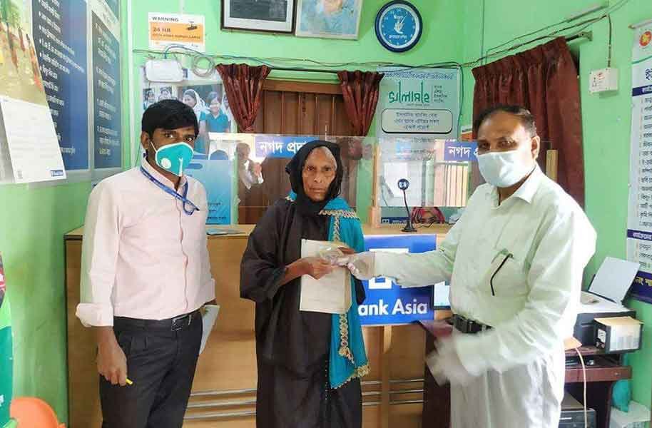মাধবপুর শাহজাহানপুর ইউনিয়ন পরিষদে ব্যাংক এশিয়ার মাধ্যমে ভাতা প্রদান শুরু