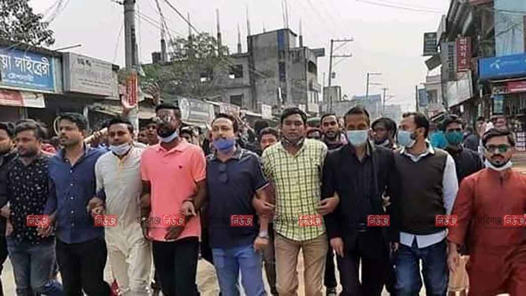 চুনারুঘাট ও লাখাইয়ে ছাত্রলীগের বিক্ষোভ