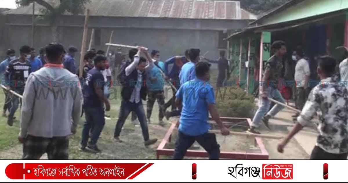 চুনারুঘাটে হাজী ইয়াসিন সরকারি প্রাথমিক বিদ্যালয় কেন্দ্রে দুর্বৃত্তদের হামলা, ভোটার শূন্য হয়ে গেছে কেন্দ্র