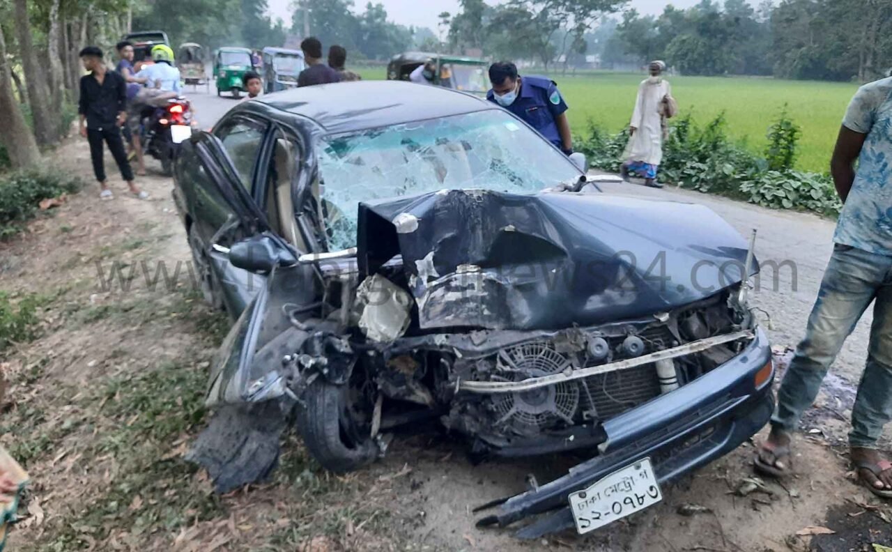শায়েস্তাগঞ্জে প্রাইভেটকার দূর্ঘটনায় আহত ২