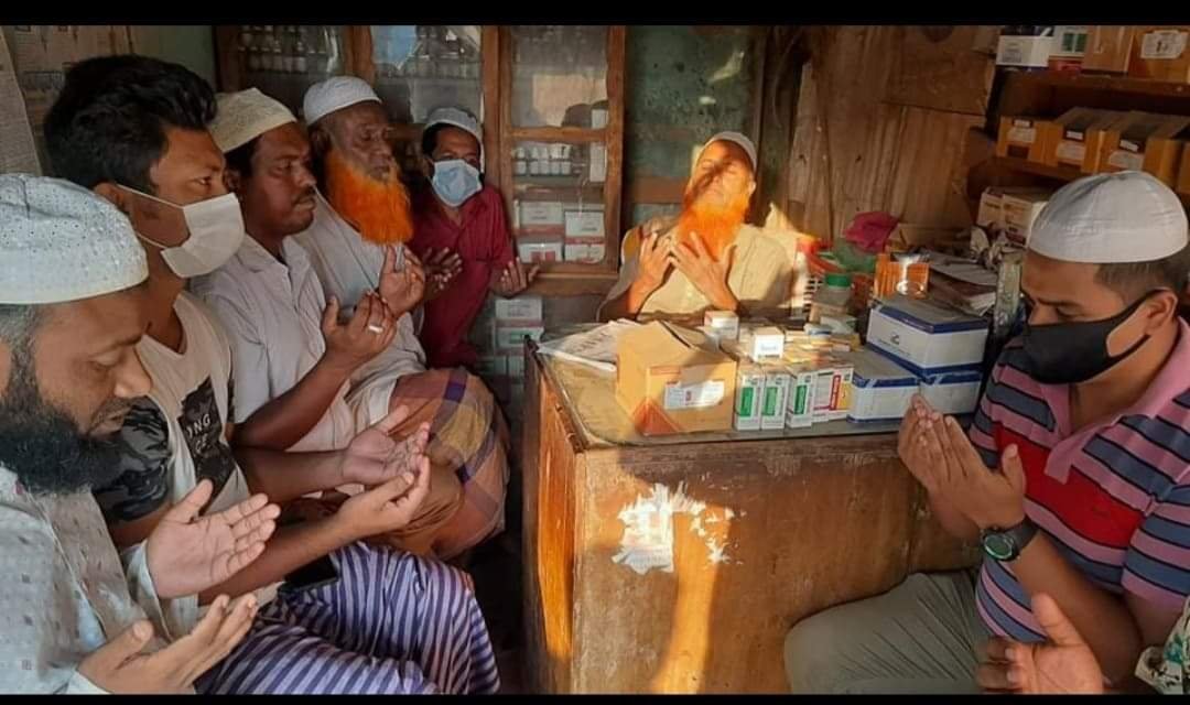 লাখাইয়ে প্রতিদিনের বাণীর সম্পাদক সাবান মিয়ার রোগ মুক্তি কামনায় দোয়া মাহফিল অনুষ্টিত