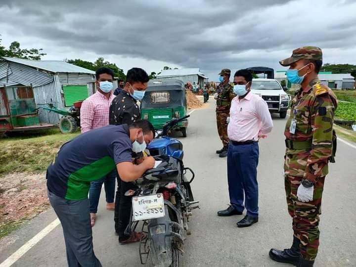 আজমিরীগঞ্জে লকডাউনের ৭ম দিনে ৭ হাজার ২’শ টাকা জরিমানা