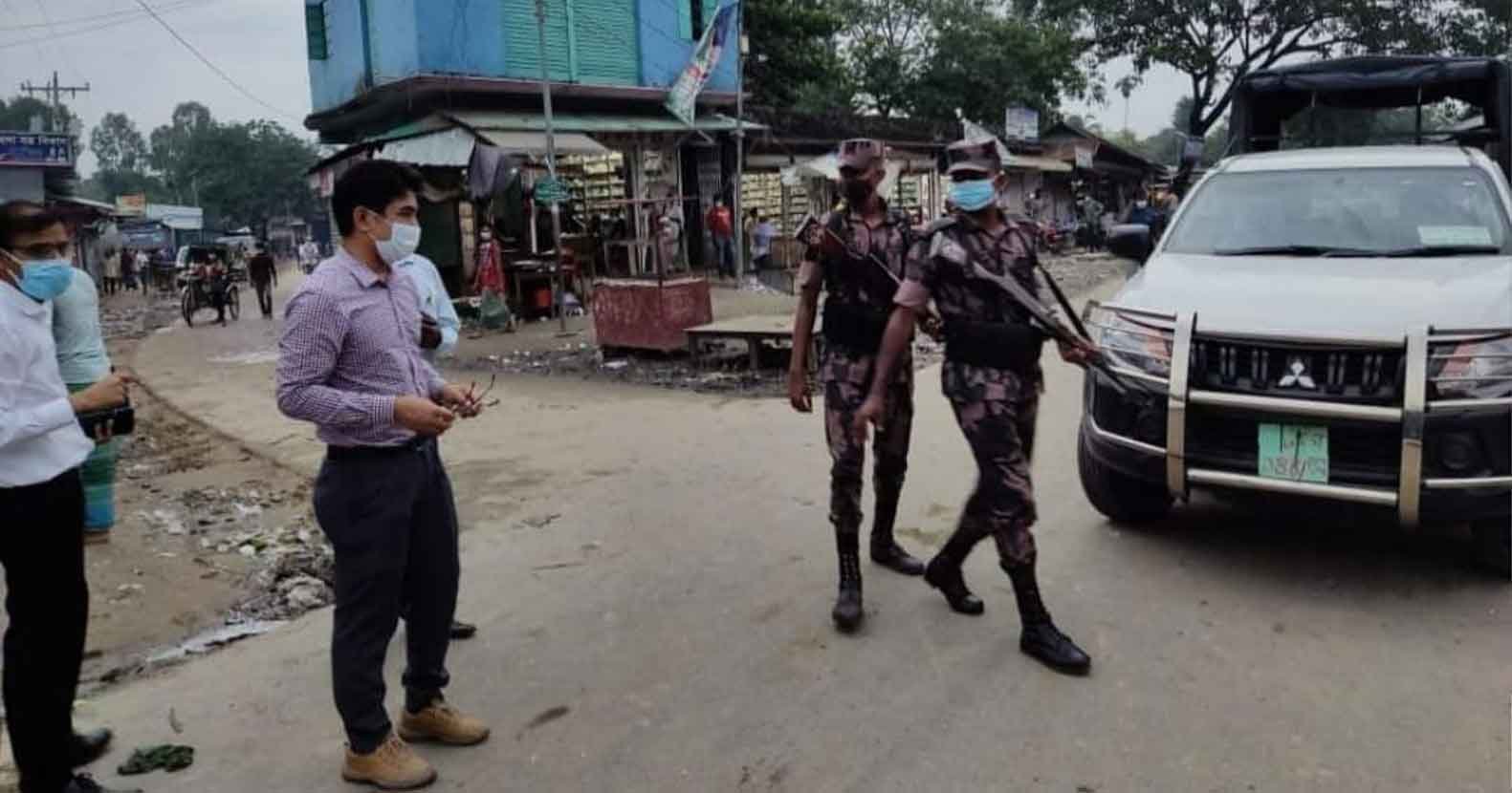 লাখাইয়ে শাটডাউন পালনে প্রশাসন তৎপর, মোবাইল কোর্টে অর্থদণ্ড