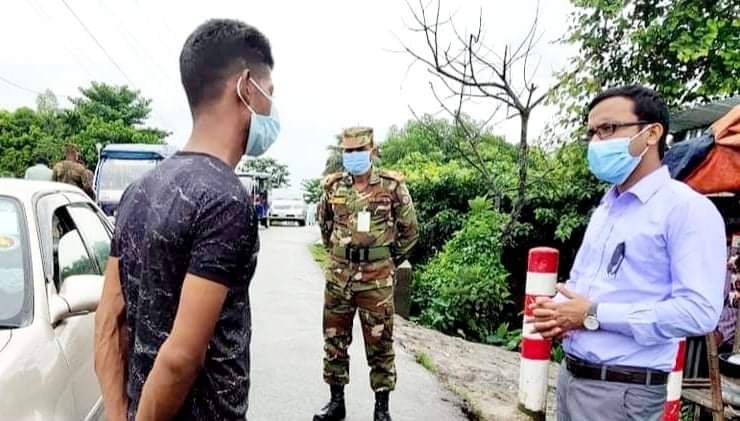 লাখাইয়ে লকডাউনে মোবাইল কোর্টের মামলা ও জরিমানা