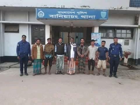 বানিয়াচংয়ে পুলিশের বিশেষ অভিযানে ০৭ আসামী গ্রেফতার