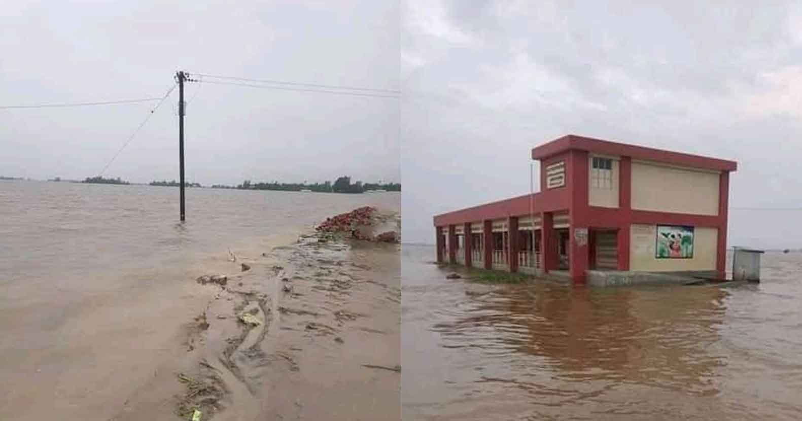 বৃষ্টি ও ঢলের পানিতে তলিয়ে যাচ্ছে বানিয়াচংয়ের হাওরাঞ্চল