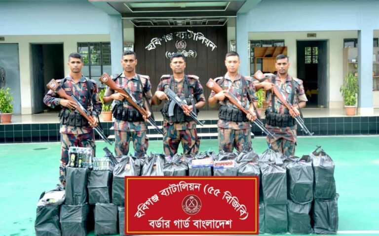 ৫৫ বিজিবির সীমান্তে অভিযানে মাদক ও ভারতীয় মালামাল উদ্বার